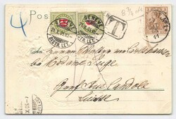 AUSLANDSPOSTKARTE: 1900, 3 Pf. braun, Germania, mit K1 "STUTTGART, 19 ...