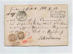 PRINZ CARL VON PREUSSEN: 1861, 3 Sgr. hellbraun als waagerechtes Paar ...