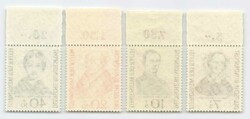 1955, 7 + 3 bis a0 + 10 Pf., Helfer der Menschheit (VI), komplette ...