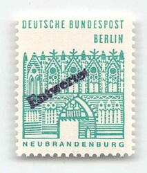 1964, "Kleine Bauten", dunkelblaugrün, ohne Werteindruck, PROBEDRUCK ...