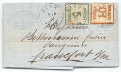 BARR: 1870, 5 und 10 C., Ziffern auf Netzunterdruck Type I, Mängel, ...