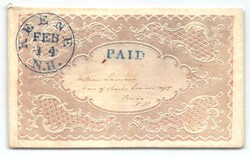 ZIERBRIEF / LACE ENVELOPE: 1850 (ca.), Damenzierbrief aus Spitze, mit ...