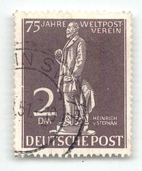 1949, 2 DM, 75 Jahre Weltpostverein, von Stephan, gestempelt, mit ...