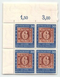 1949, 30 Pf., 100 Jahre deutsche Briefmarken, postfrisch, ...
