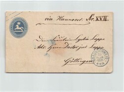1855, 2 Sgr. blau, Wappen, Ganzsachenumschlag, Format A, mit blauem ...