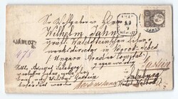 1871, 15 Kr. braun, Franz Josef, mit K1 "ARAD 10 9" mit ...