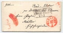 Damenbrief mit Barfrankierung von Warschau nach Bad Elster, mit rotem ...