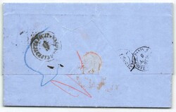 1865, Brief mit Barfrankierung von Warschau (Bhf) an die Gebrüder ...