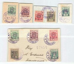 1919, 5 + 5 bis 50 + 5 F, Erste Nationale Briefmarkenausstellung ...