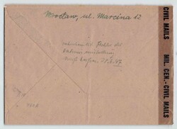 1947, 10 Zl., Polnische Kultur, mit Aufgabestempel "WROCLAW, 25.6.47" ...