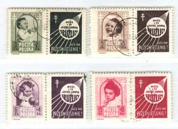 1948, 3 + 2 bis 15 + 10 Zl., Bekämpfung der Tuberkulose, komplette ...