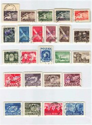 SAMMLUNG GROSZY-AUFDRUCKE: 1950, 45 Marken mit "GROSZY"-Aufdrucken, ...