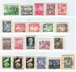 SAMMLUNG GROSZY-AUFDRUCKE: 1950, 45 Marken mit "GROSZY"-Aufdrucken, ...