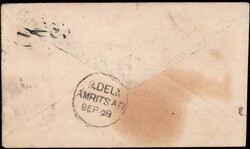 India ½a postal stationery envelope from Jammu to Amritsar (British ...