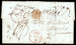 India 1822 (Aug 27) MADRAS SHIPLETTER Giles SD7 on folded letter to ...