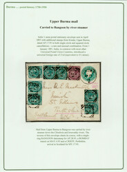 India used in Burma: KINDAT single circle cancel on uprated QV ½a ...