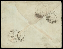 India used in Burma: KINDAT single circle cancel on uprated QV ½a ...