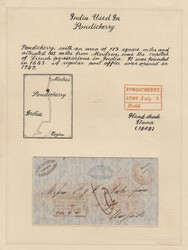 India used in French India: 1848 PONDICHERY Paidon fl to Marseilles ...