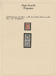 India used in Straits Settlements: Diamond of hollow dots cancels on ...