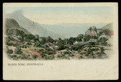 India picture postcard: DUKES NOSE, KHANDALA, used 1904 from Simla to ...