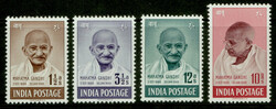 India 1948 Gandhi: complete set MLH, fine. SG 305/308 £425