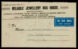 India 1948 Gandhi: 12a on 28 Sep 48 airmail cover from Calcutta to ...