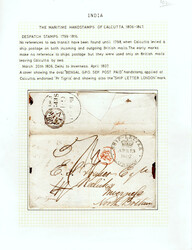 India 1807 Bengal G.P.O./SEP/POST PAID Giles SD2 on folded letter to ...