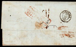 India 1850 (May 10) small boxed INDIA PAID 30mm x 8mm not recorded by ...