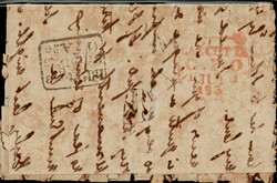 India 1832 (Mar) Inld Ptg 3/Ship Do. 3/Transfr. Do 6 Giles SR37 and ...