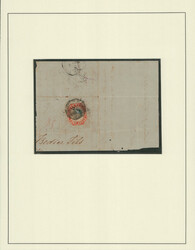 India 1854 4a blue and red, imperf, head III, frame II, fourth ...