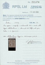 Early India Cancellations: Cooper type 1c, circle of dots on 1854 2a ...