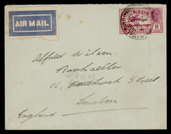 India 1929 GV 8a Airmail, variety: comma in bottom loop of "8", Dave ...