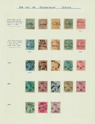 India 1866-1900 QV Officials including small Service overprints, mint ...