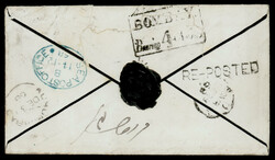 India 1868 incoming cover from London to Bombay, redirected to ...