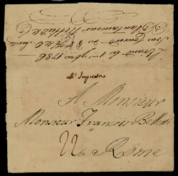 Pondicherry 1786 (Feb 23) entire letter from an Italian trader ...