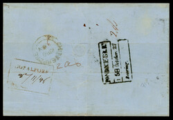 India used in French India: C/111 Pondicherry type 6 cancels on 1858 ...