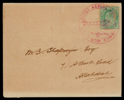 India 1911 (Feb 11) FIRST AERIAL POST U.P. EXHIBITION ALLAHABAD ...