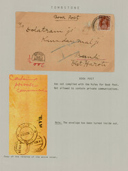 India 1939 GVI ½a on Book Post cover from Sarwah to Bundi, but taxed ...