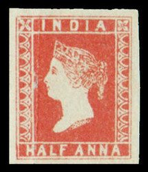 India 1854 9½ arches, ½a vermillion, prepared for use but not ...