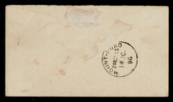 India used in French India: QV ½a postal stationery envelope ...