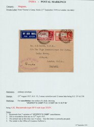 India 1939 (Sep 21) VICEROY's CAMP P.O. killer cds on cover from ...