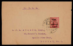 India 1922 (Mar 2) H.R.H. THE PRINCE OF WALES CAMP P.O. commemorative ...