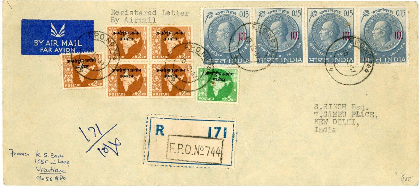 LAOS - International Commission in Indochina: 1967 (10 12) Registered ...