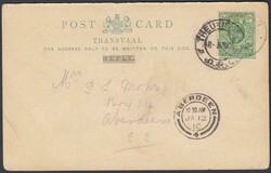 1910 reply section of an earlier Queen Victoria postal stationery ...