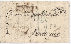 1824 entire to Bordeaux bearing cursive despatch date stamp, ‘C.P.R ...