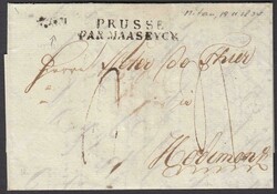 1804 entire to HODIMONT, Belgium bearing rare small 'MITAU' handstamp ...