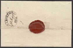 1842 wrapper to WOLMAR bearing, on reverse, oval-framed 'POST ...