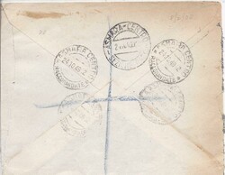 Eritrea: 1949 registered cover to London franked 20c. on 2d. and ...