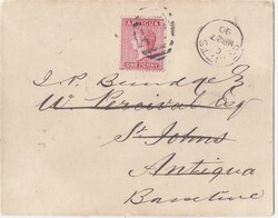 1890 ‘Percival’ re-addressed ‘Burridge’ cover to Basseterre ...