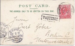 1903 triple image small size postcard to Berlin, printed in Germany, ...